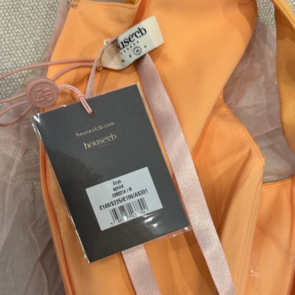 House of CB ENYA Apricot Corset Mini Dress M - Picture 7 of 7
